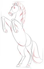 Pferd 2 zeichnen lernen schritt für schritt tutorial 6