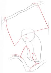 Affe - Gibbon zeichnen lernen schritt für schritt tutorial 3