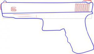 Pistole 3 zeichnen lernen schritt für schritt tutorial 4