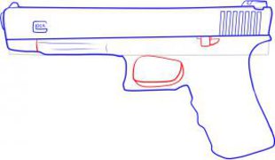 Pistole 3 zeichnen lernen schritt für schritt tutorial 5