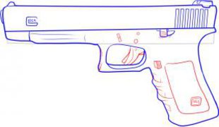 Pistole 3 zeichnen lernen schritt für schritt tutorial 6
