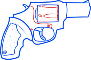 Revolver zeichnen lernen schritt für schritt tutorial 8