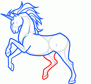 Schwarzer Einhorn zeichnen lernen 10