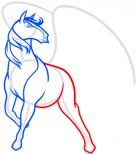 Schwarzer Pegasus zeichnen lernen 7