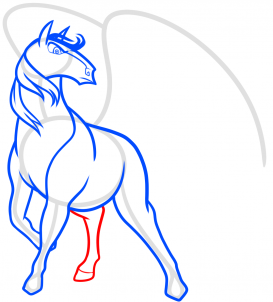 Schwarzer Pegasus zeichnen lernen 8