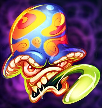 Psychodelischer Pilz zeichnen lernen 8