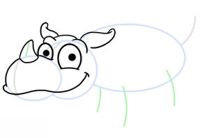 Nashorn zeichnen 5