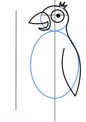 Pinguin zeichnen 4