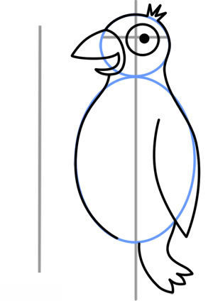 Pinguin zeichnen 5