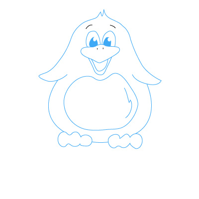 Pinguin 2 zeichnen 11