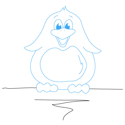 Pinguin 2 zeichnen 12