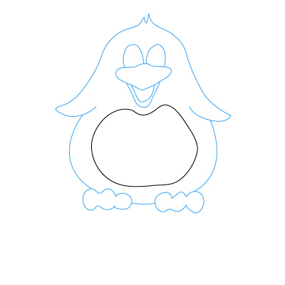 Pinguin 2 zeichnen 8