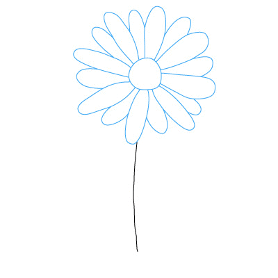Gänseblümchen zeichnen 5